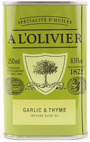 A lolivier knoflook  tijm