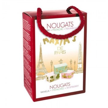 Cardbox montelimar nougats vanilla pistachio raspberry