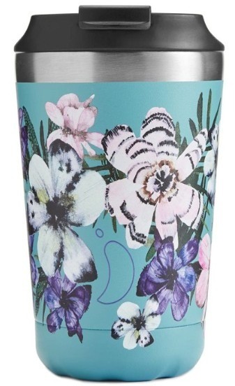 Chilly coffee cup feathered