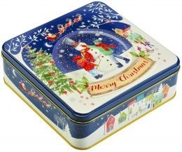 Christmas koekjes blik sneeuw