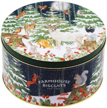 Farmhouse biscuits tin oat flip woodland scene kerstkoekje