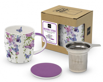 Paarse bloemen set