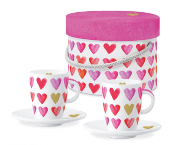 Aquarell Hearts Cups