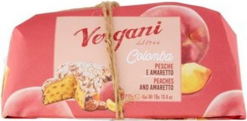 Vergani colomba peaches amaretto